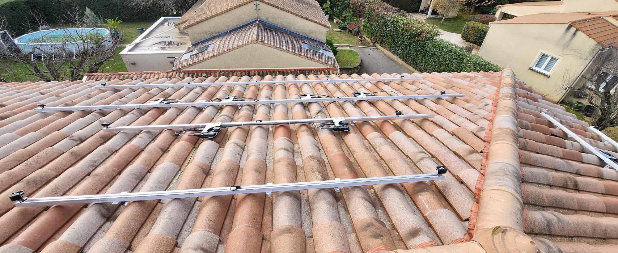 Pose d'une structure photovoltaïque K2 Sustem