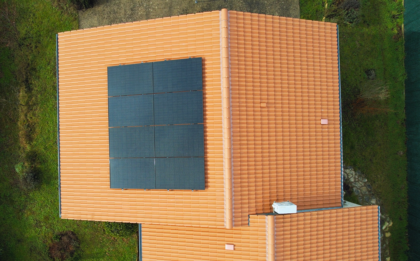 Installation Photovoltaïque 4 kWc vue du ciel