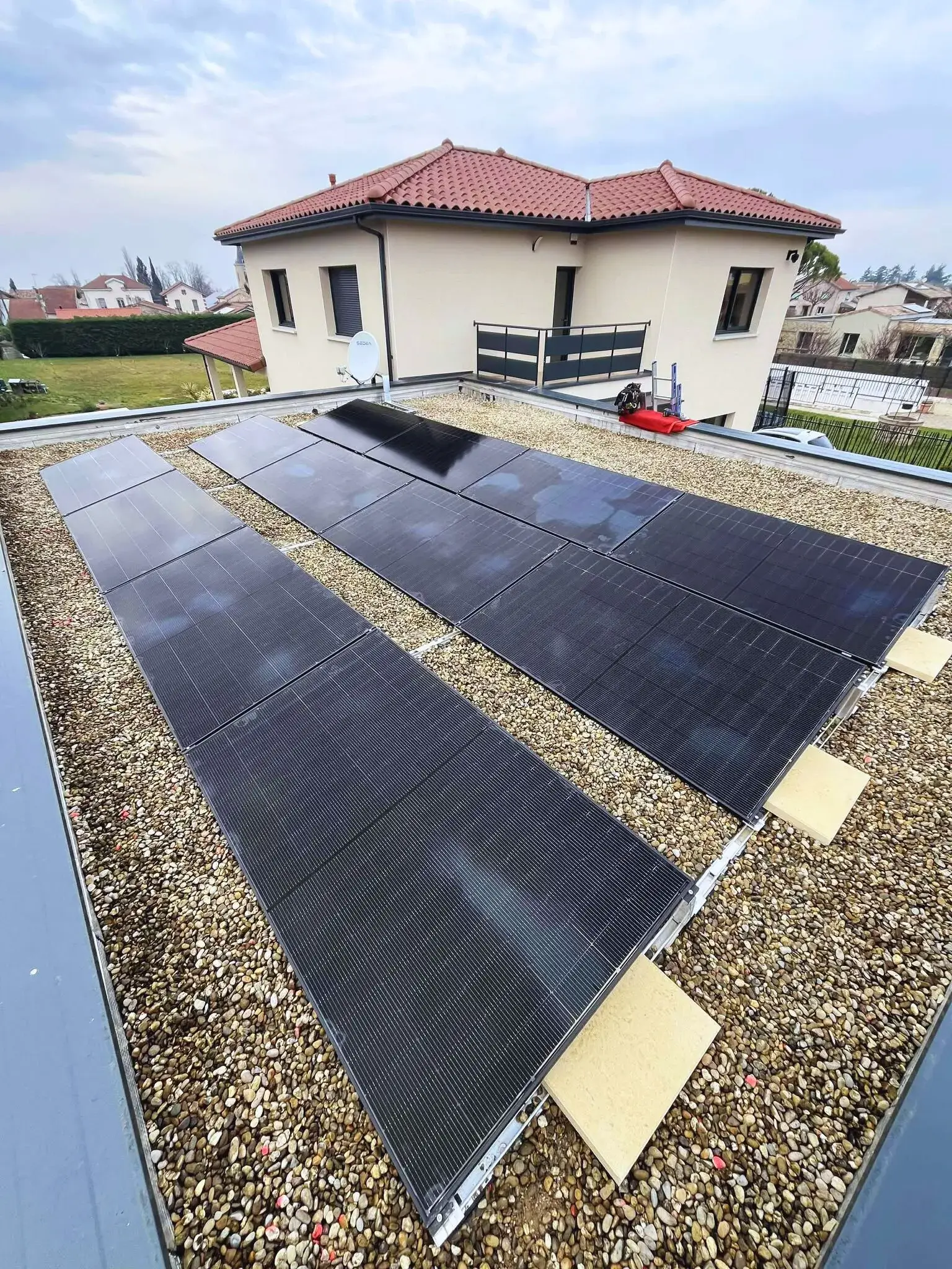 Installation Photovoltaïque sur toit plat