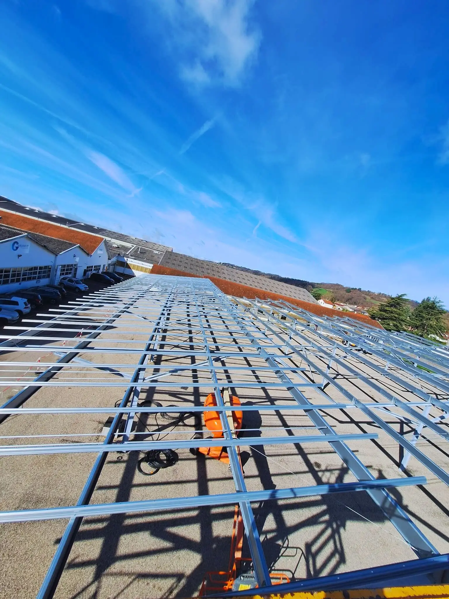 Structure avant la mise en place des panneaux photovoltaïques