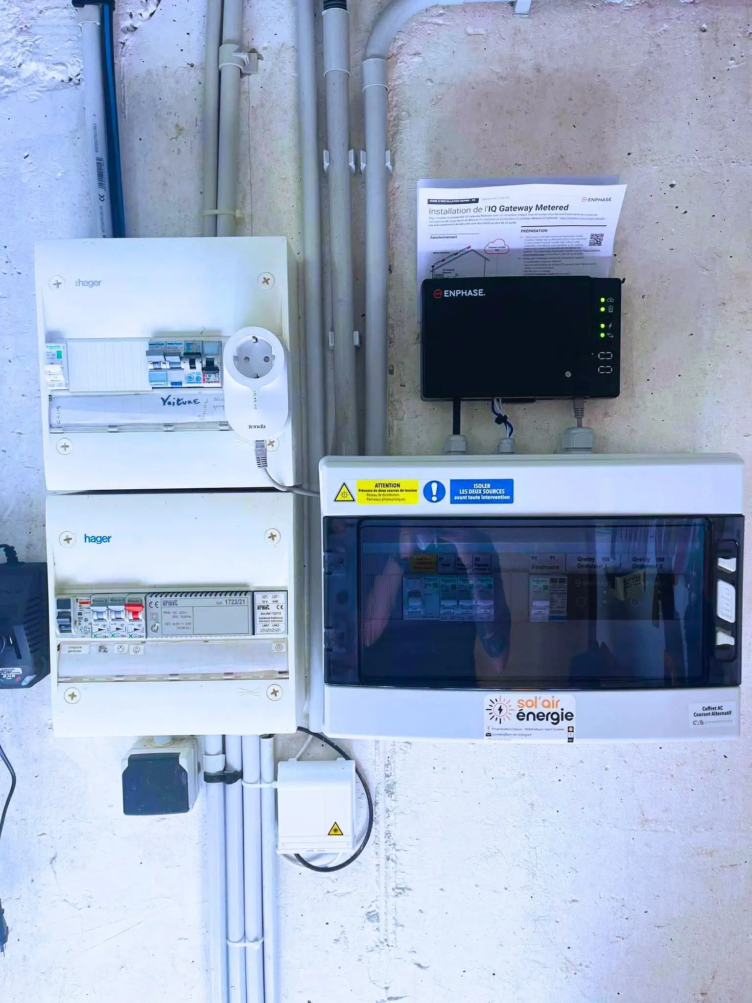 Photo du câblage électrique