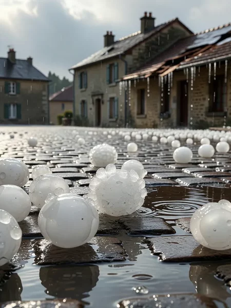 gros grêlons tombés en Ardèche il y a quelques jours