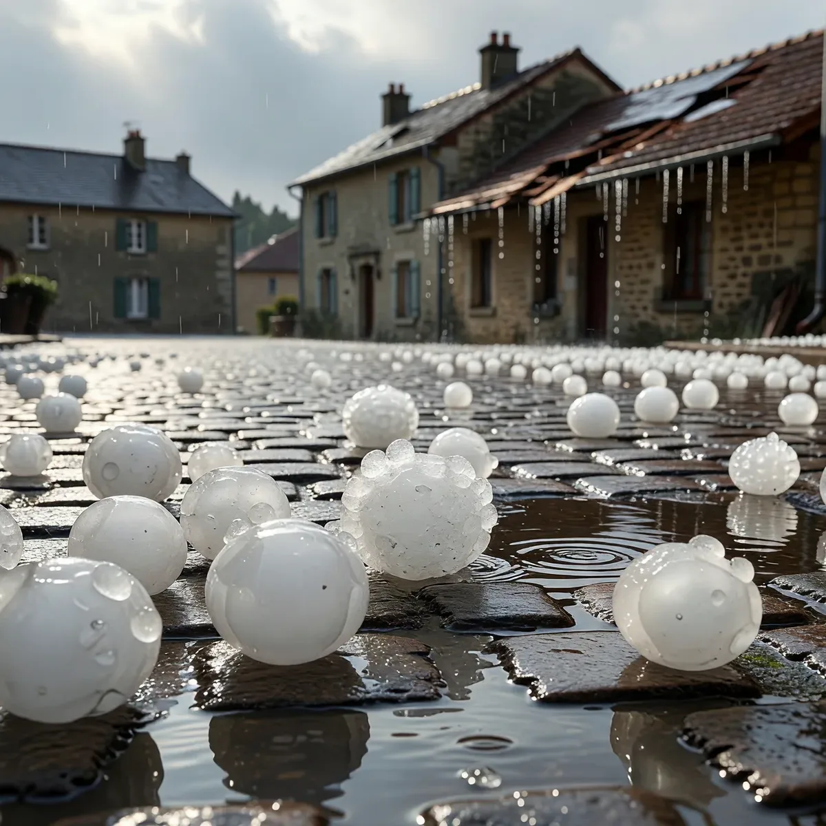gros grêlons tombés en Ardèche il y a quelques jours