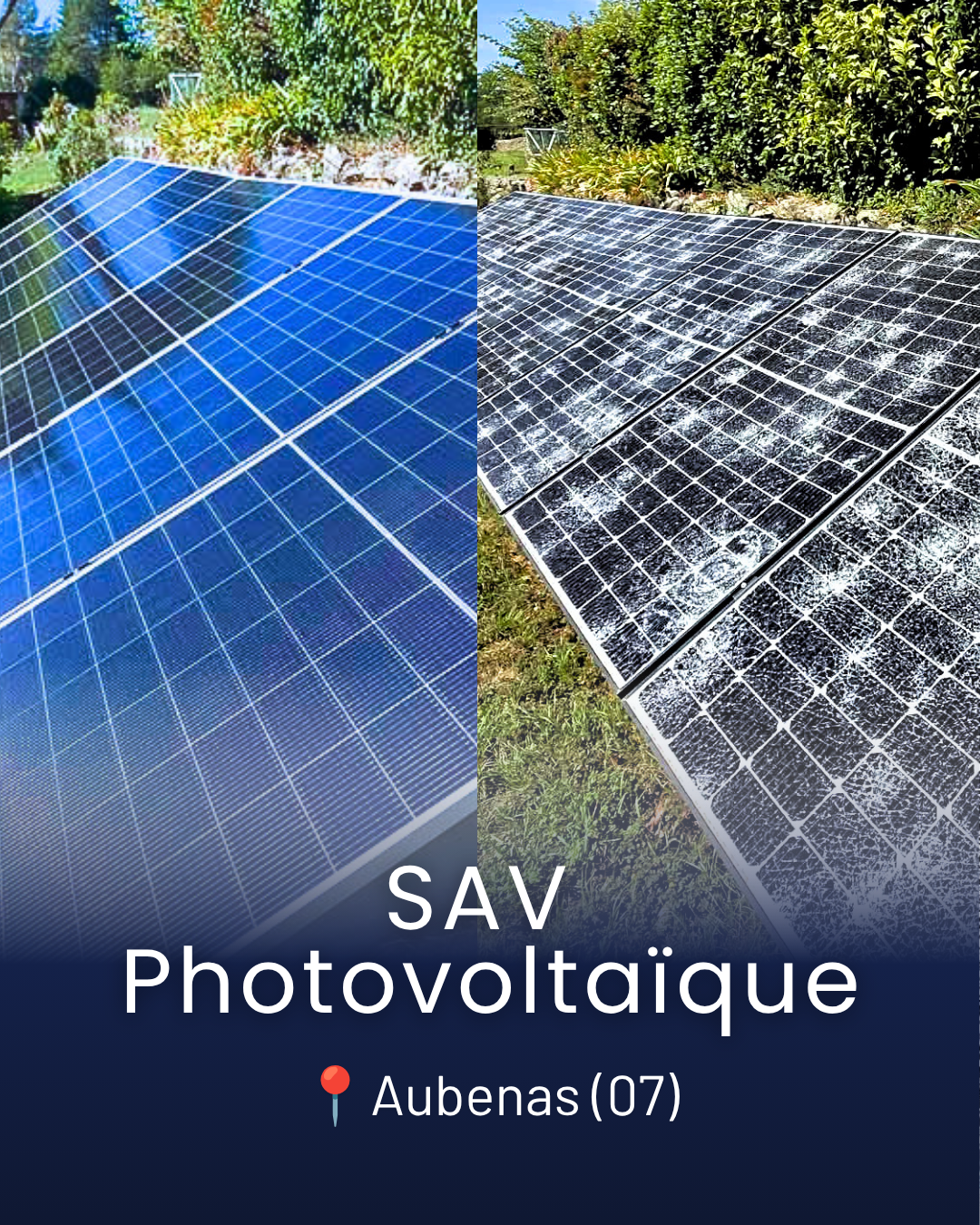Avant/Après de l'intervention réalisée par Sol'Air Energie sur un sinistre photovoltaïque